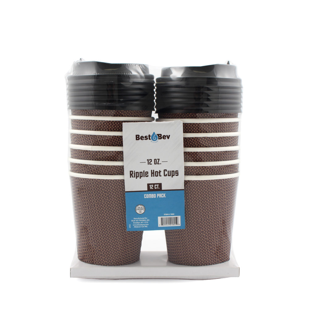 12oz Ripple Cups Brown Combo (12 Count) - Image 2