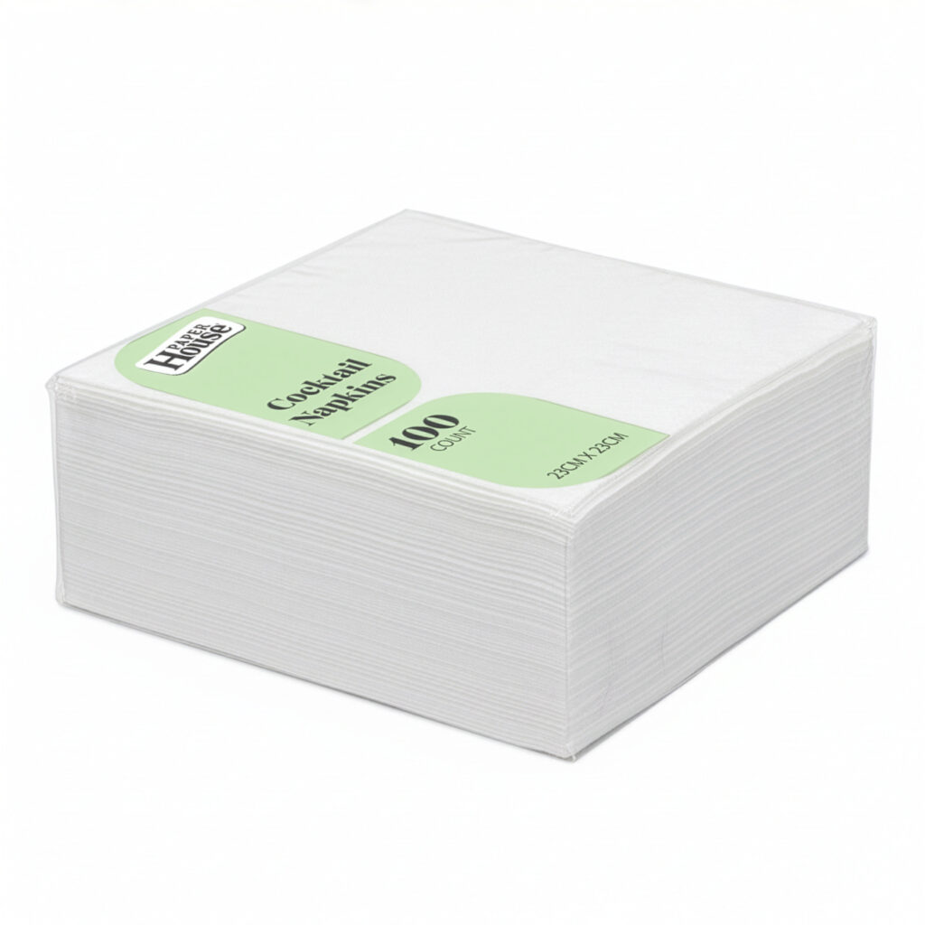 Cocktail Napkins White (100 Count)