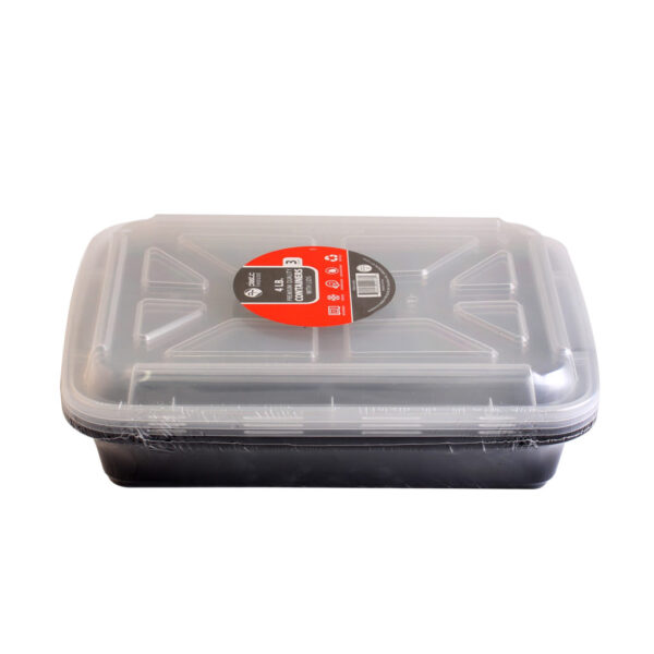 4LB. Oblong Containers w/ Lids