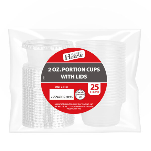 2oz Portion Cups w/ Lids (25 Count) - Blue Sky Trading