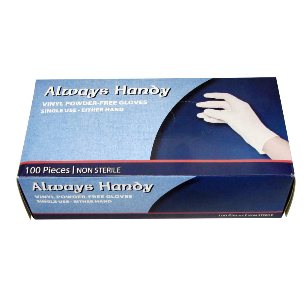 ALPINE VINYL GLOVES – Lightly Powdered, Latex Free – Large (LG100 PC) #04924