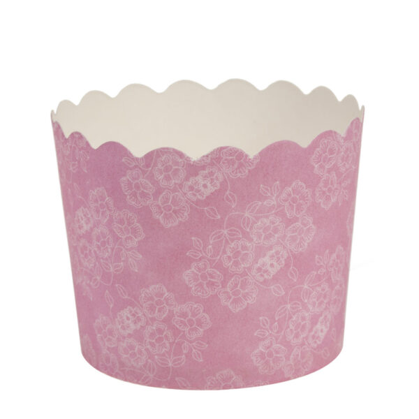 Simcha Collection Pink Floral Cupcake Wrappers Small, Case Of 480 (729940012484)