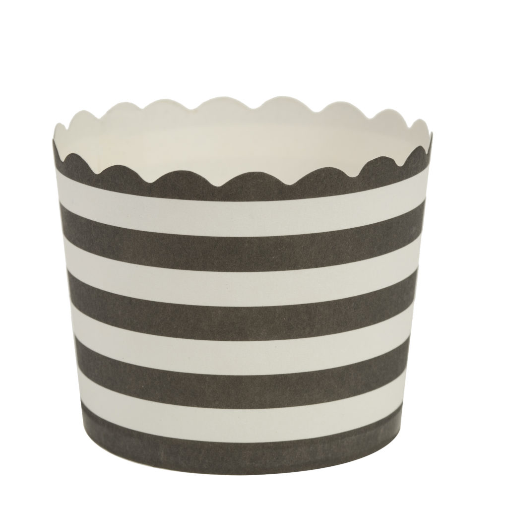 Simcha Collection Black Stripe Cupcake Wrappers Large, Case Of 384 (729940012545)