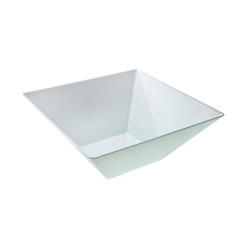 Simcha Collection Plastic Square Bowls White Mini/Case Of 72 (729940010244)