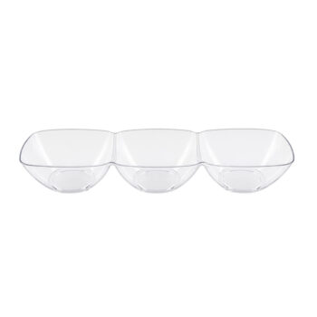 MiniWare 3 Section Bowls Clear