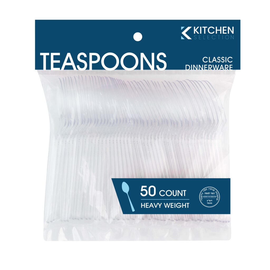 Basic Cutlery Collection, Clear Teaspoons Heavy Weight (50 Count)