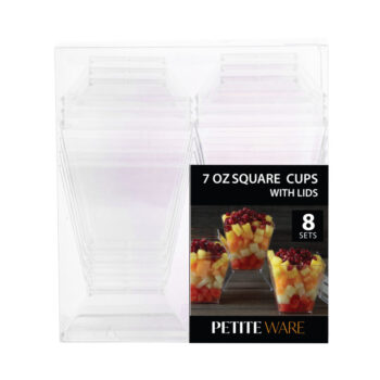 Alternative view of MiniWare Square Cups With Lids Large 7 oz