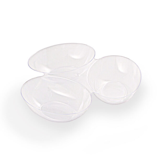 MiniWare Oval 3 Section Clear 6.25"