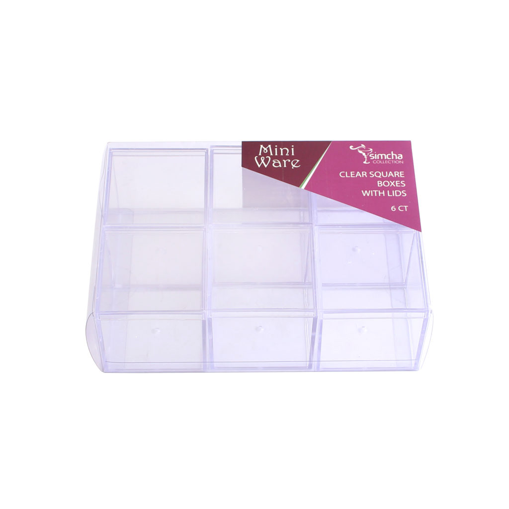 MiniWare 2" Clear Square Boxes W/ Lids - Image 4