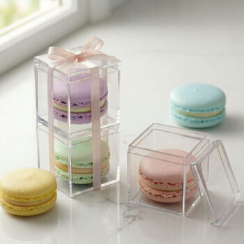 Alternative view of MiniWare 2" Clear Square Boxes W/ Lids