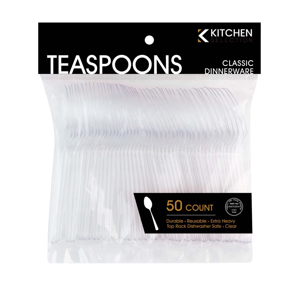 Basic Cutlery Collection, Clear Teaspoons Deluxe (50 Count)