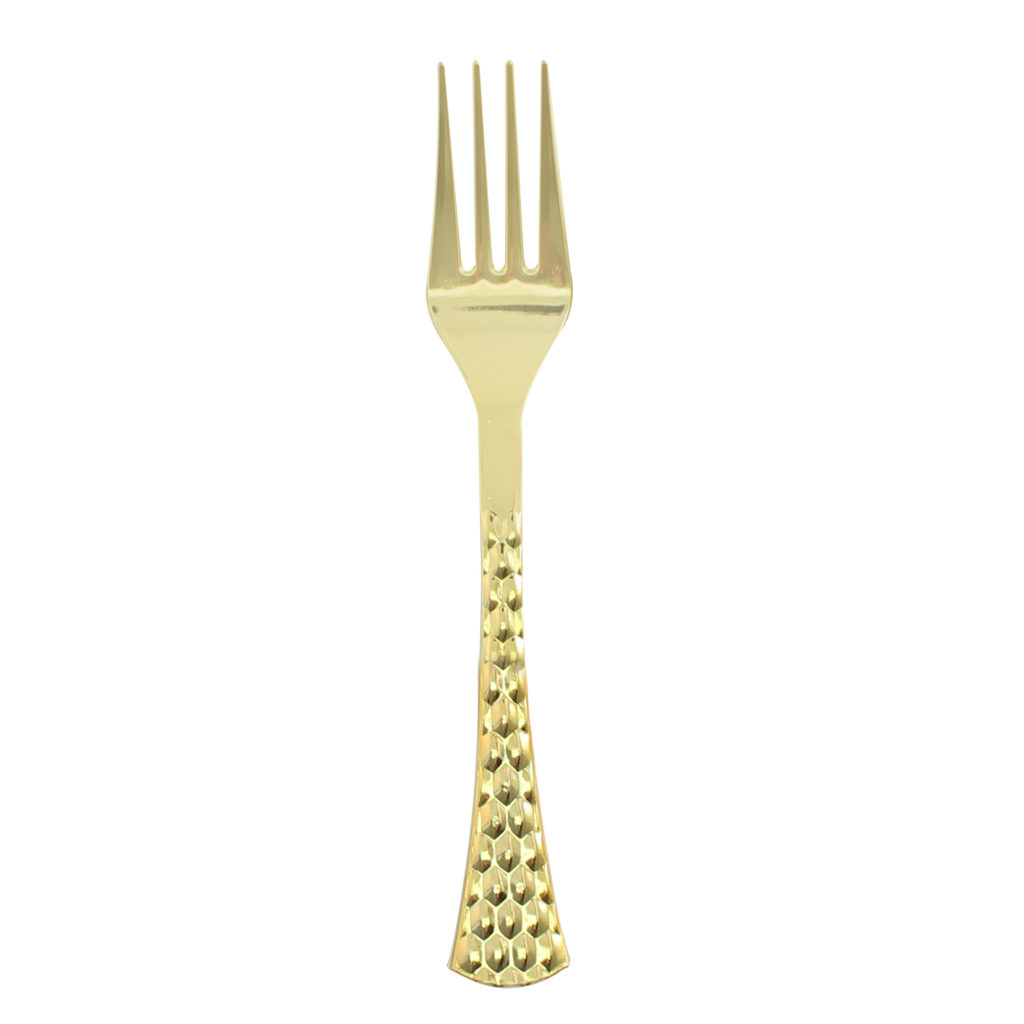 Hammered Collection, Gold Forks (20 Count)