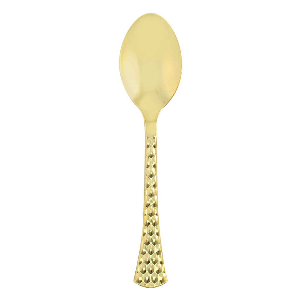 Hammered Collection, Gold Soup Spoons (20 Count)