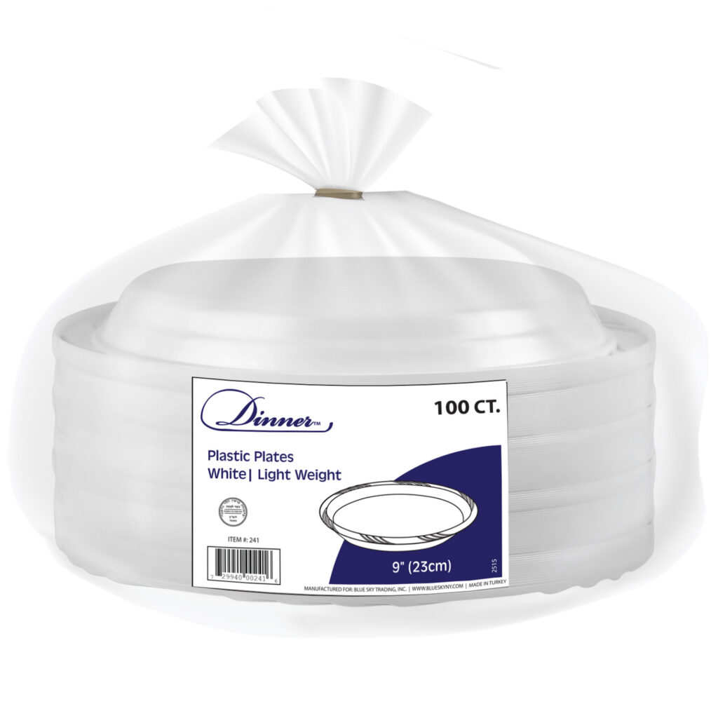 Dinner Collection White 9" Lunch Plates (100 Count)