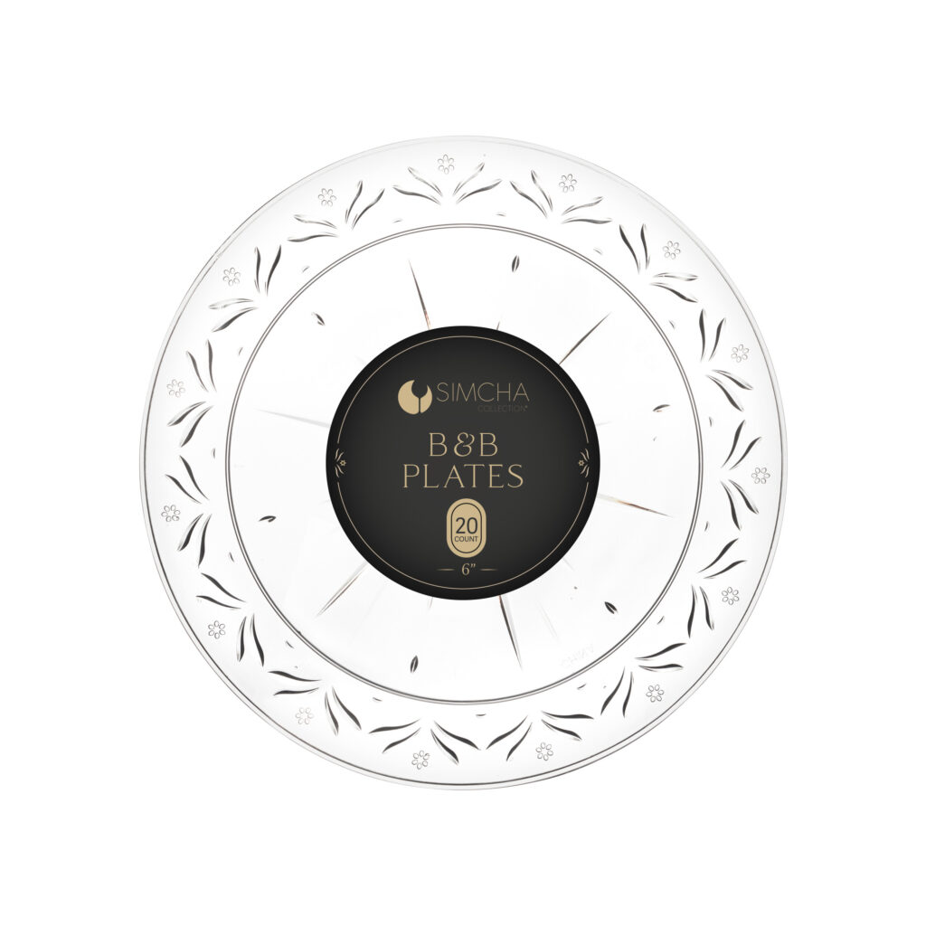 Simcha Collection Clear 6" B & B Plates (20 Count)