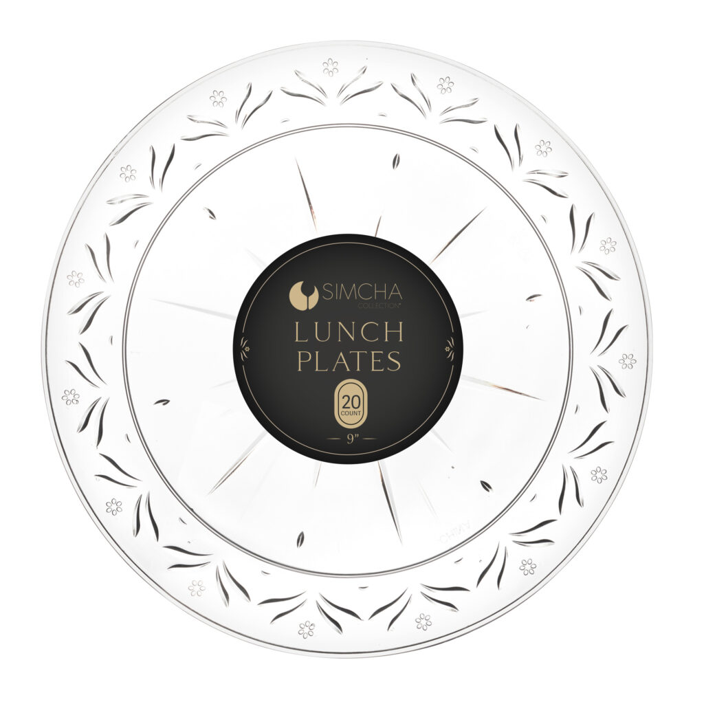 Simcha Collection Clear 9" Lunch Plates (20 Count)