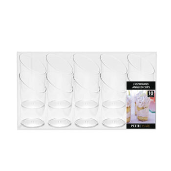Alternative view of MiniWare Clear Angled Cup 2.5 oz
