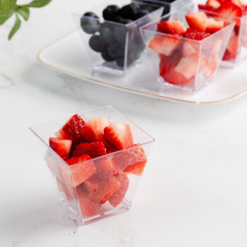 Alternative view of MiniWare Clear 2oz Square Bowl