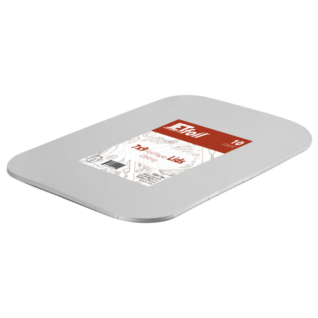 Foil/Paper Oblong 7x9 Lids - 5lb. (10 Count)