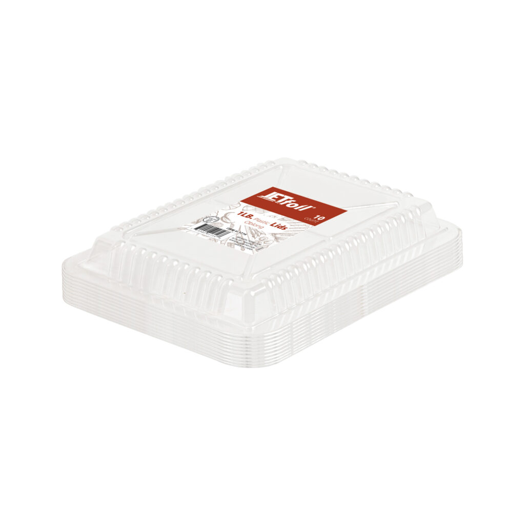 Plastic Oblong Lids 1lb. (10 Count)