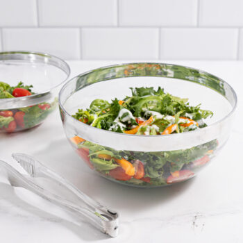 Alternative view of Round Clear Serving Bowl With Silver Rim