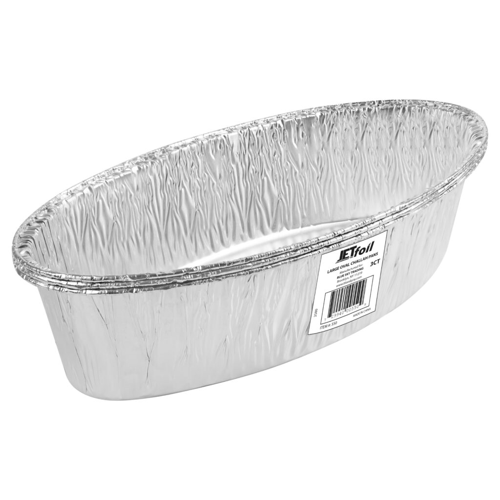 Oval L - Challah Aluminum Pans (3 Count)