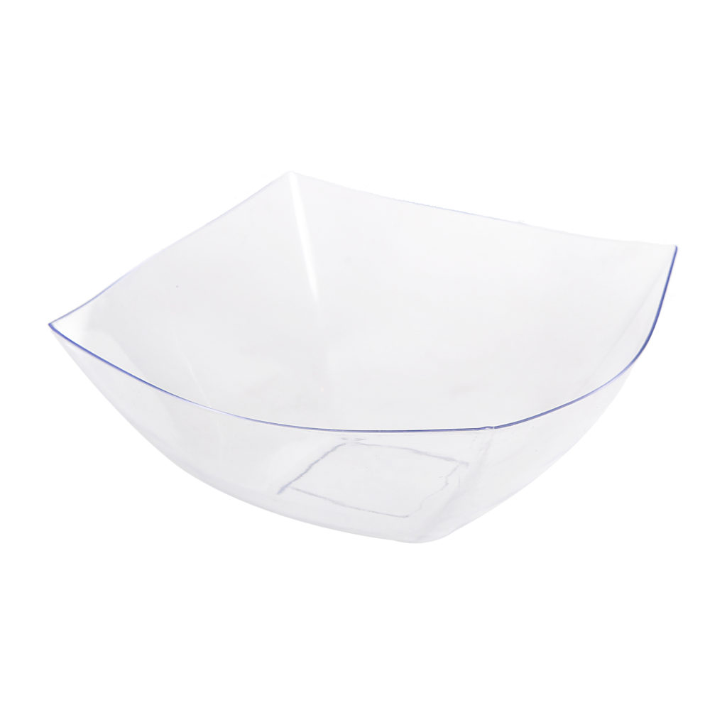 Square Fancy Clear 64oz Serving Bowl (1 Count)