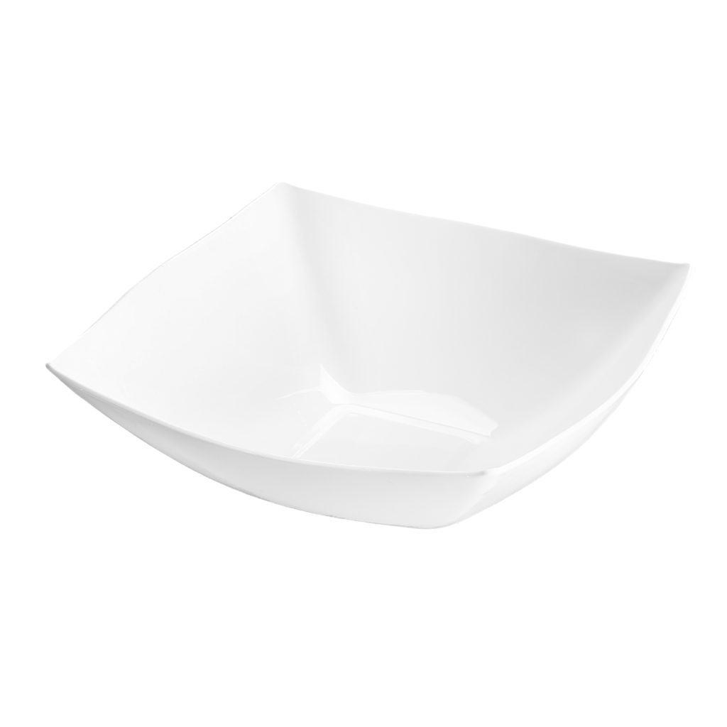 Square Fancy White 64oz Serving Bowl (1 Count)