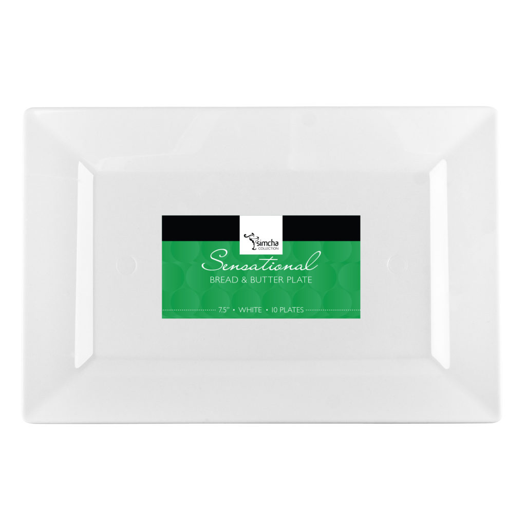 Splendid Collection White Rectangle 7.5" Salad Plates (10 Count)
