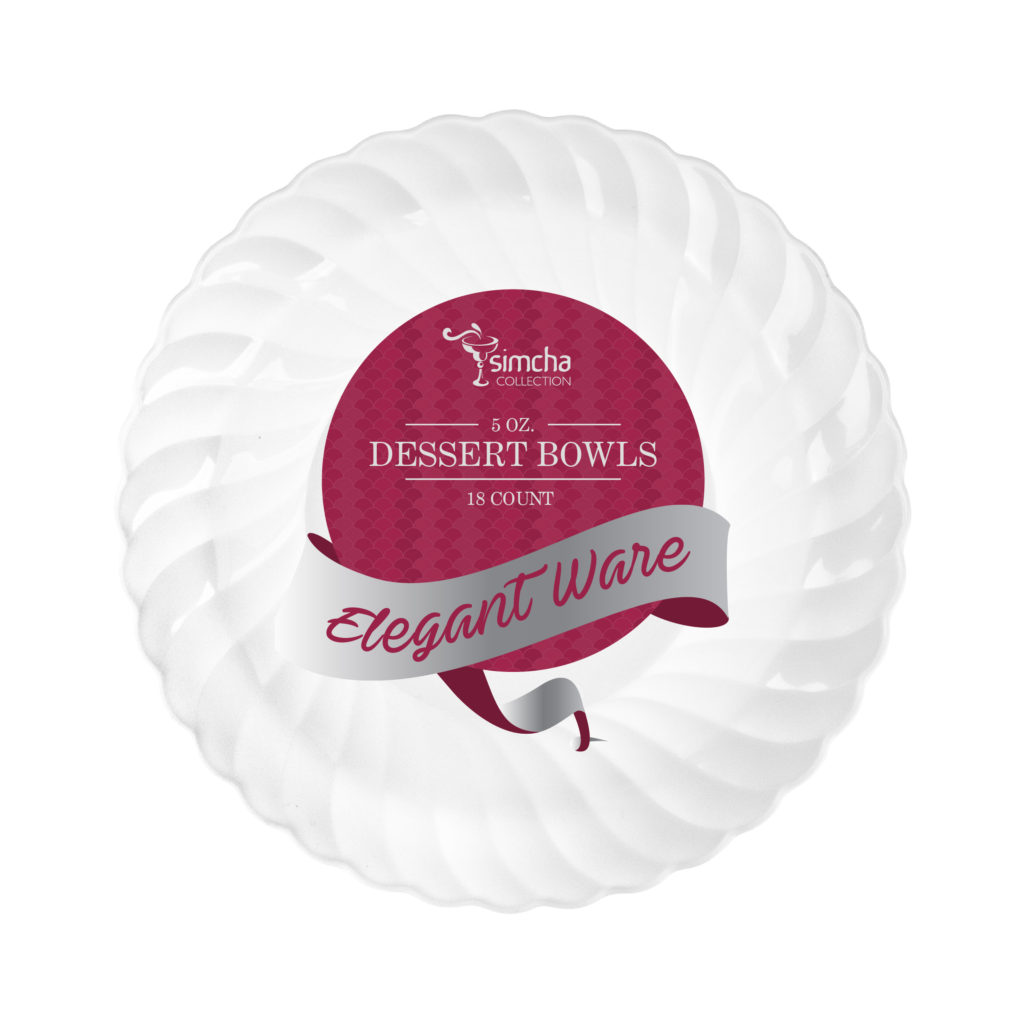 Elegant Ware Collection White 5oz Bowls (18 Count)