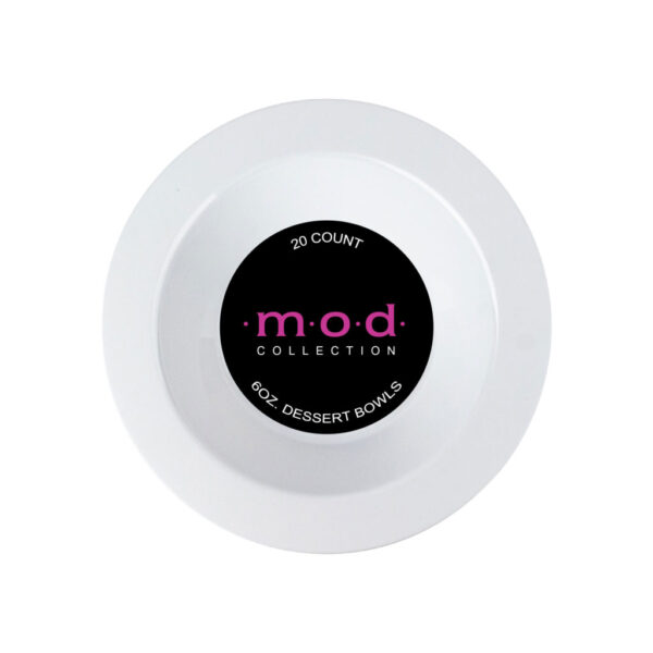 Mod Round Collection 6oz White Bowls (20 Count)