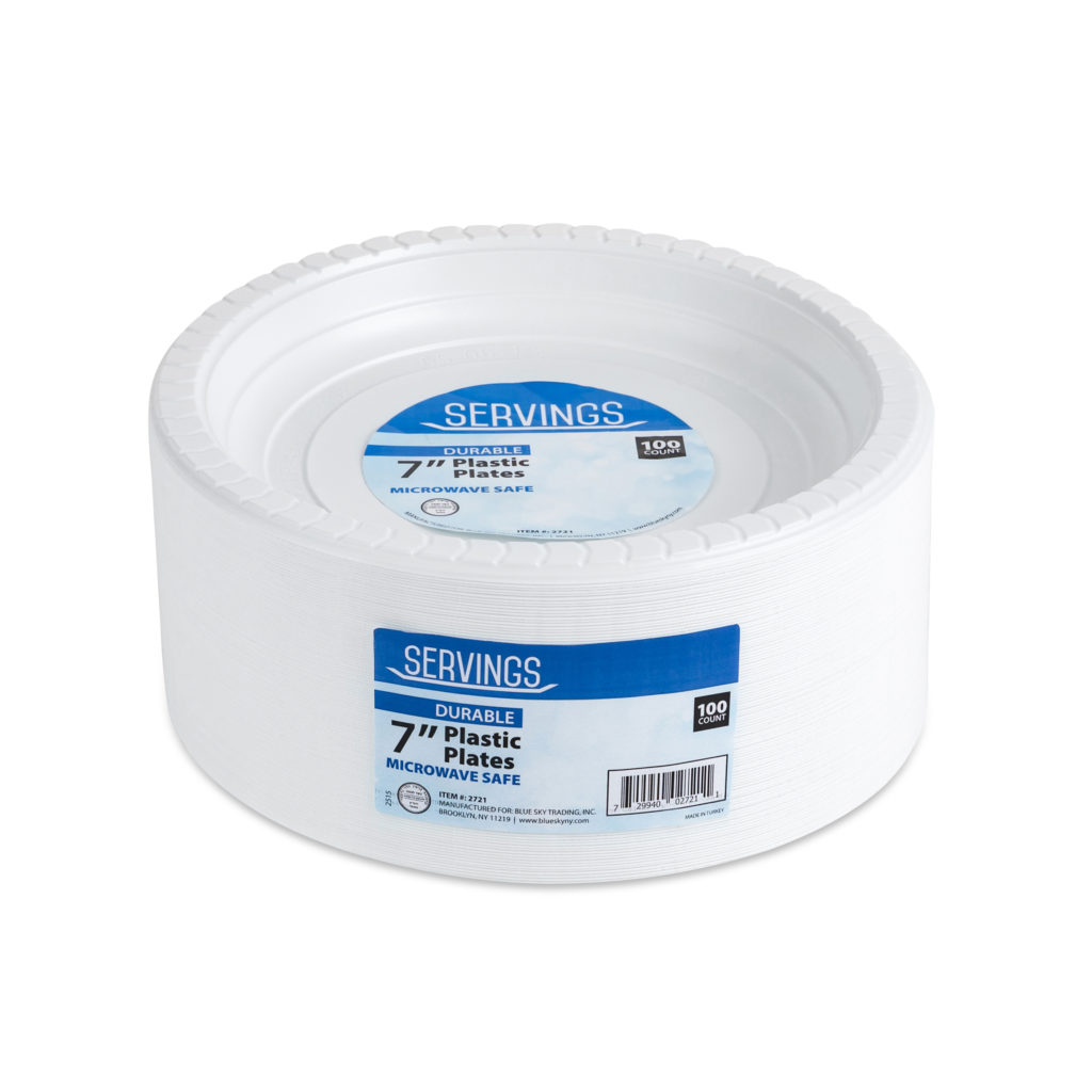 Servings Collection Microwave Safe White 7" Salad Plates (100 Count)