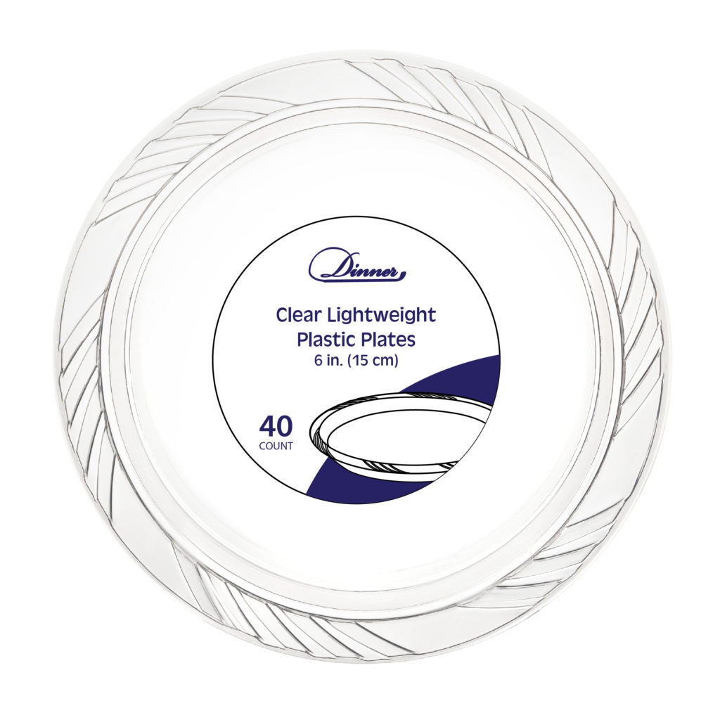 Dinner Collection Clear 6" B & B Plates (40 Count)