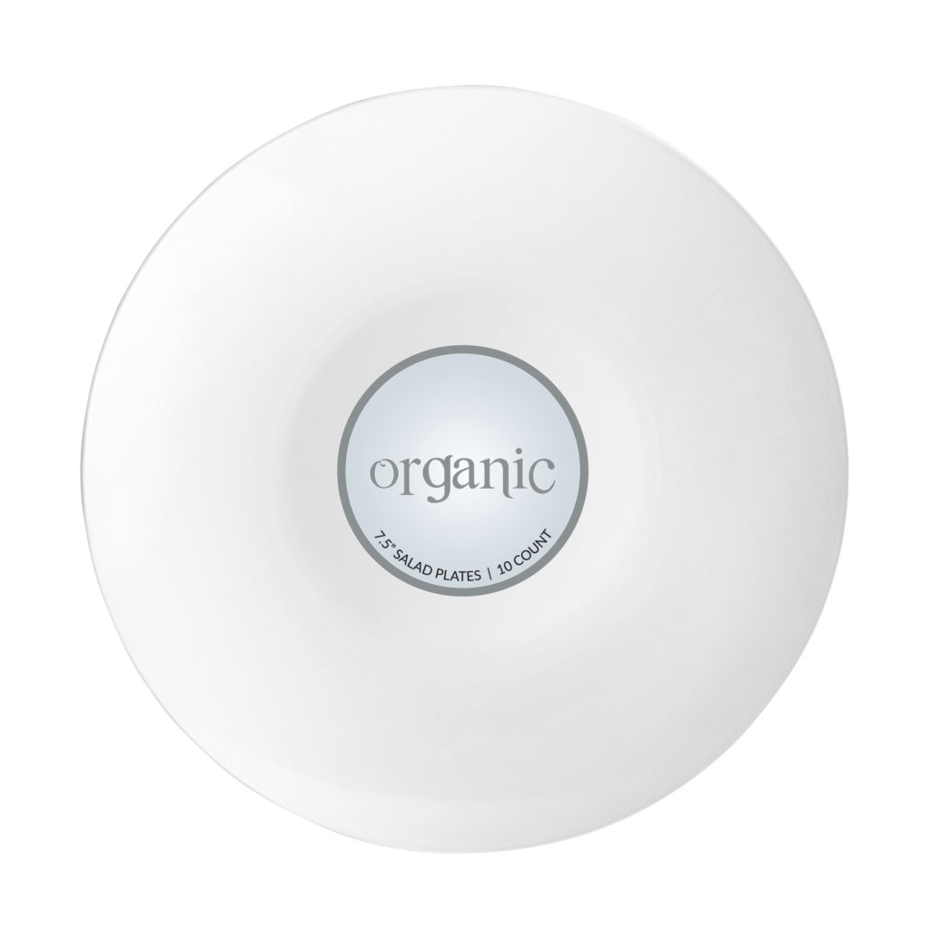 Organic White Lunch 7.5" Plates (10 count)