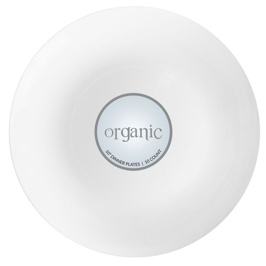 Organic White Dinner 10" Plates (10 count)