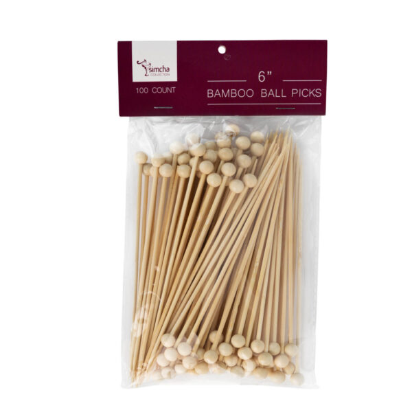 Bamboo Ball Picks 6 inches 24/100ct