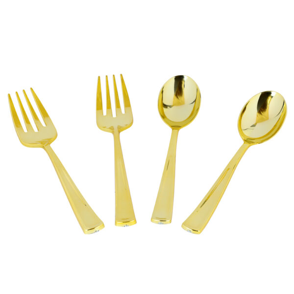 Gold Serving 2 Spoons and 2 Forks 36/4CT