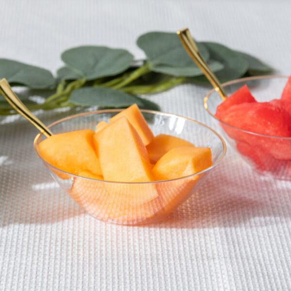 Alternative view of Organic Clear Gold Rim Bowls 6 oz (10 count)