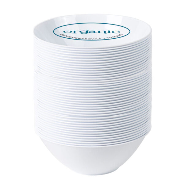 Organic White Bowls 6 oz (50 count)