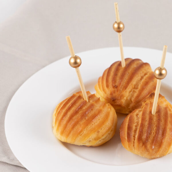 Alternative view of Bamboo Gold Ball Picks 3.5"