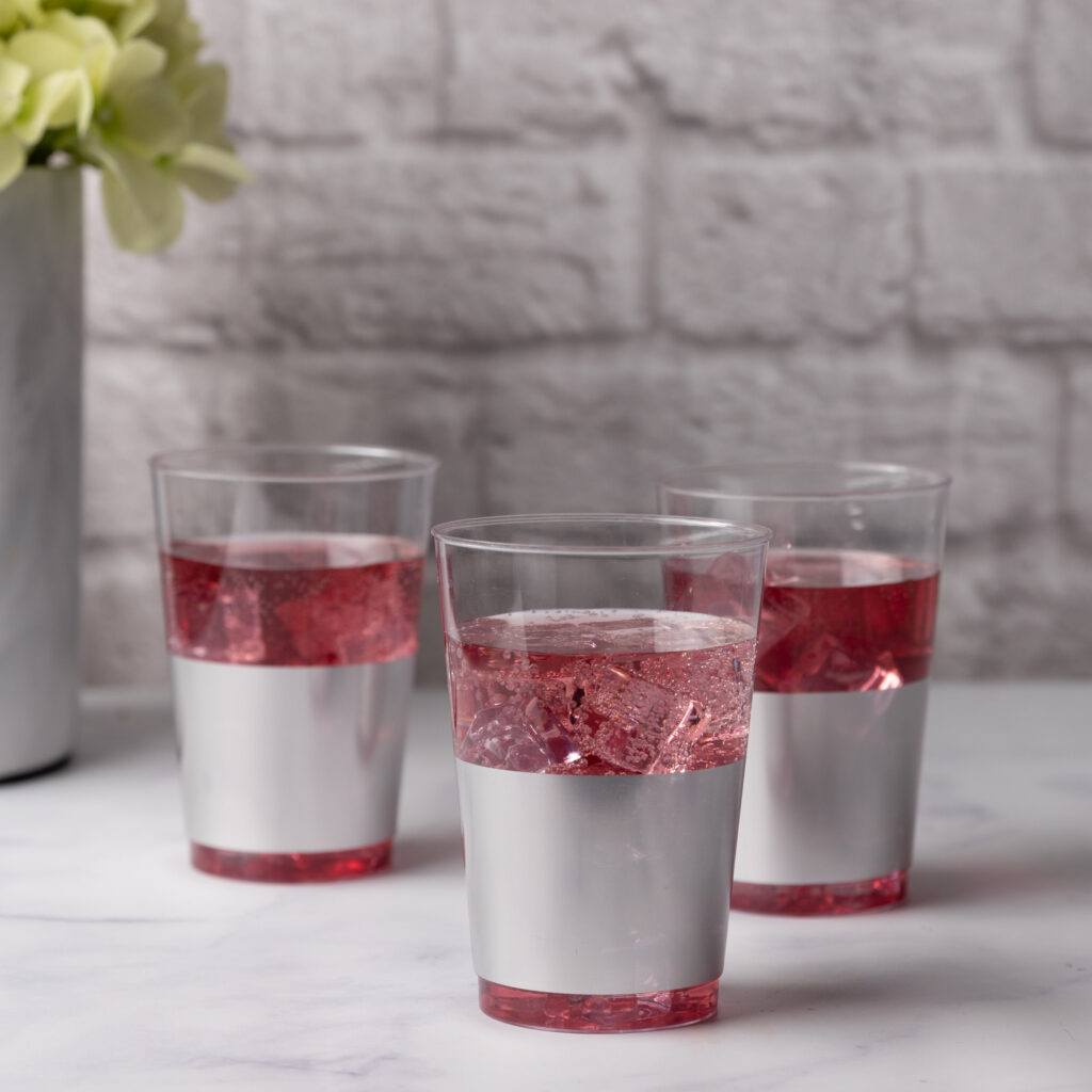 12oz Tumblers Prime Collection Clear/Silver Band - Image 2