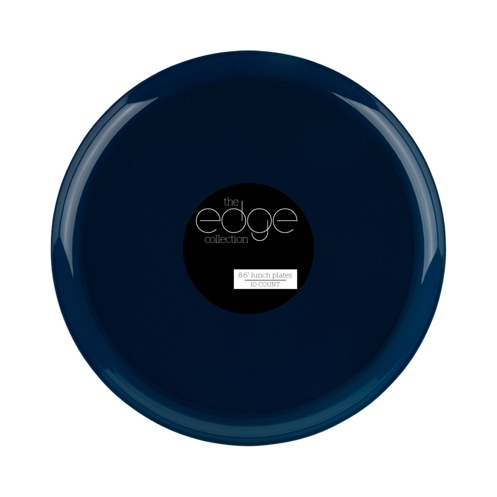 Edge 8.6" Plates Dark Blue (10 Count)
