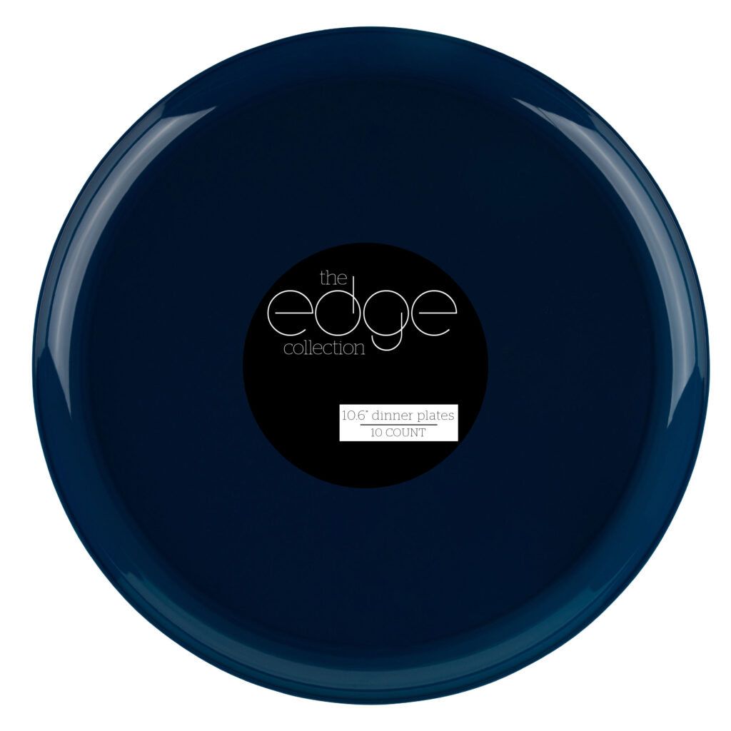 Edge 10.6" Plates Dark Blue (10 Count)