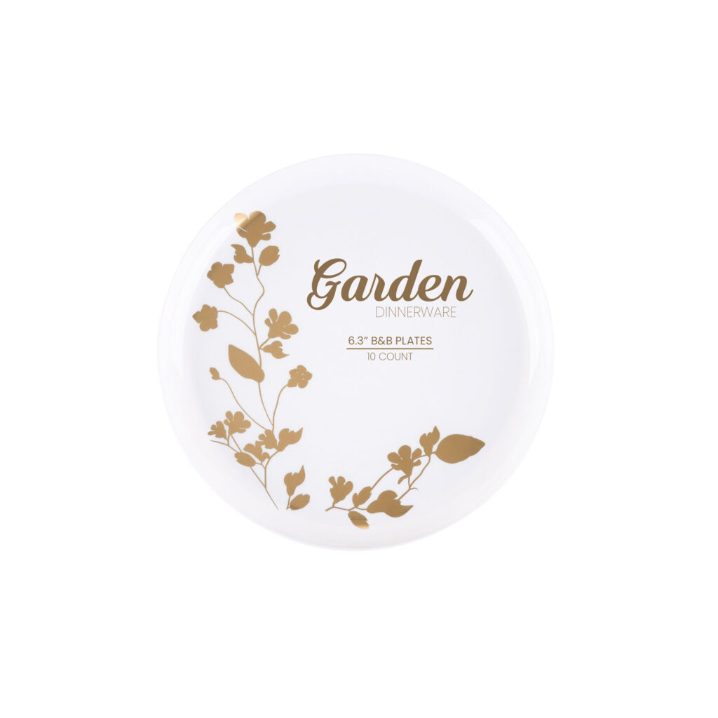 Garden 6.3" Plates Gold (10 Count)