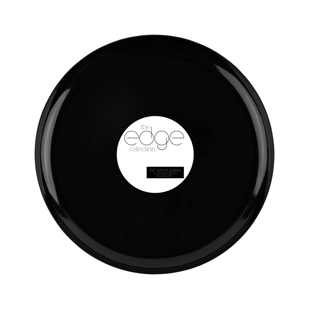 Edge 8.6" Plates Black (10 Count)