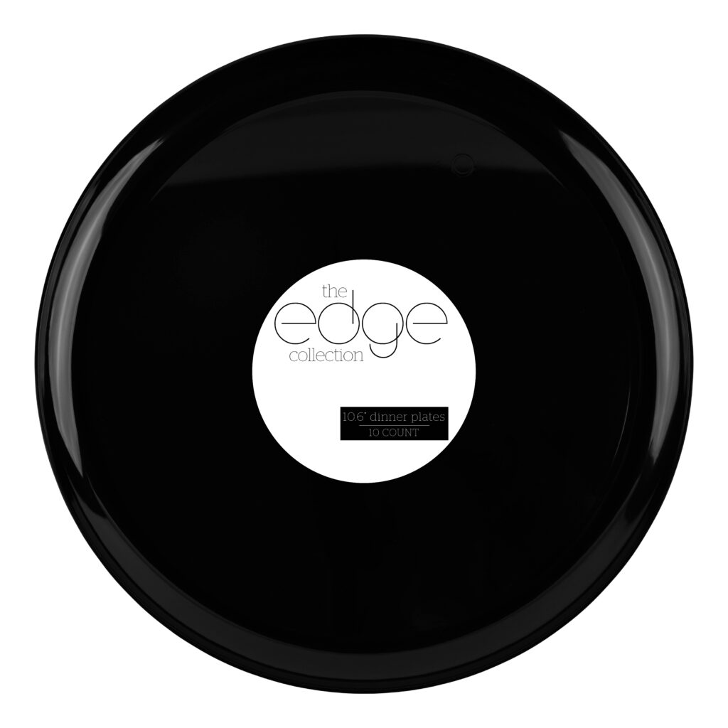 Edge 10.6" Plates Black (10 Count)