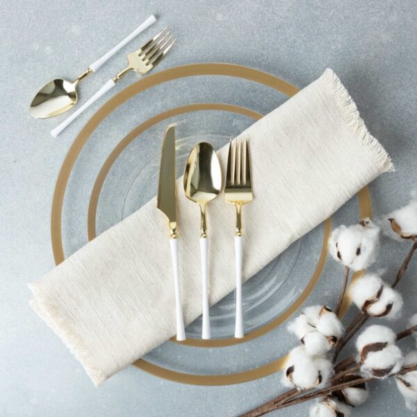 Alternative view of Infinity Flatware White/Gold