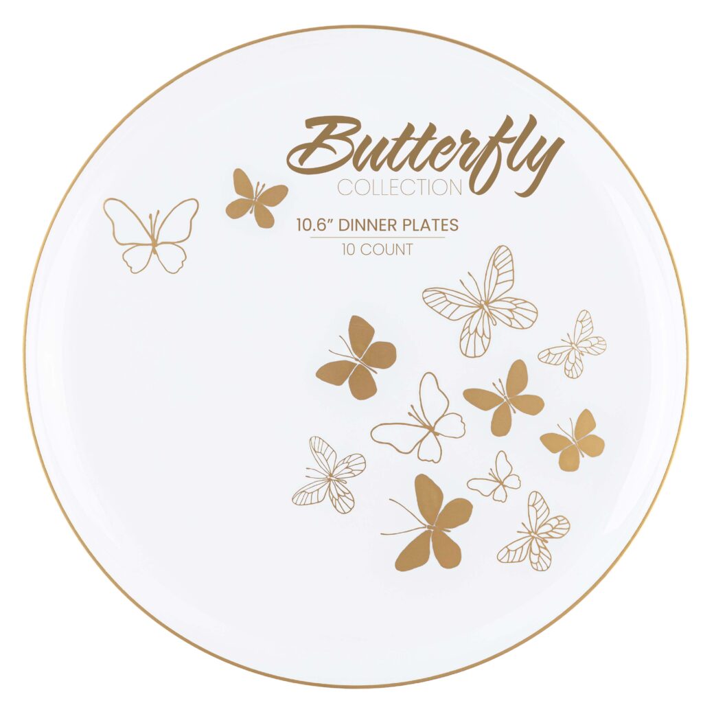 Butterfly Collection 10.6" Plates (10 Count)