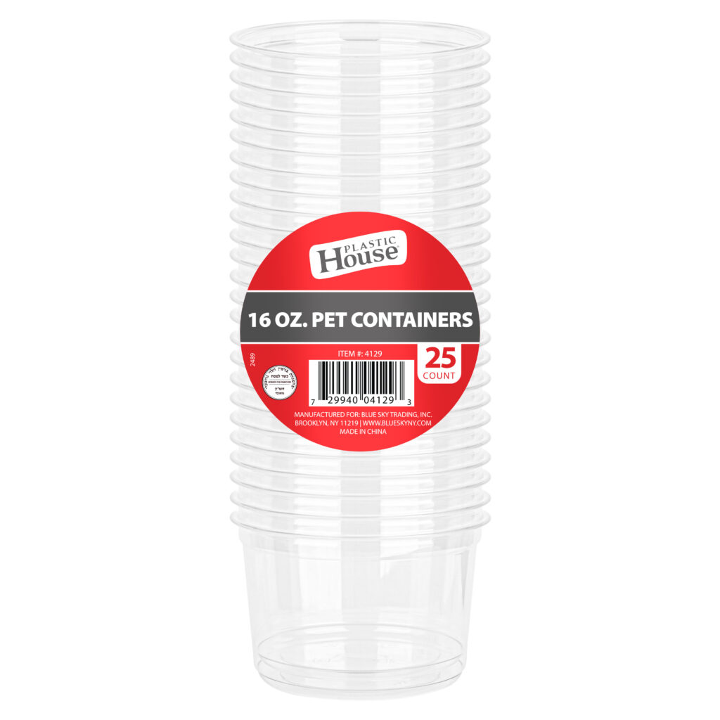 PET Clear Cold Deli Containers 16oz (25 Count)