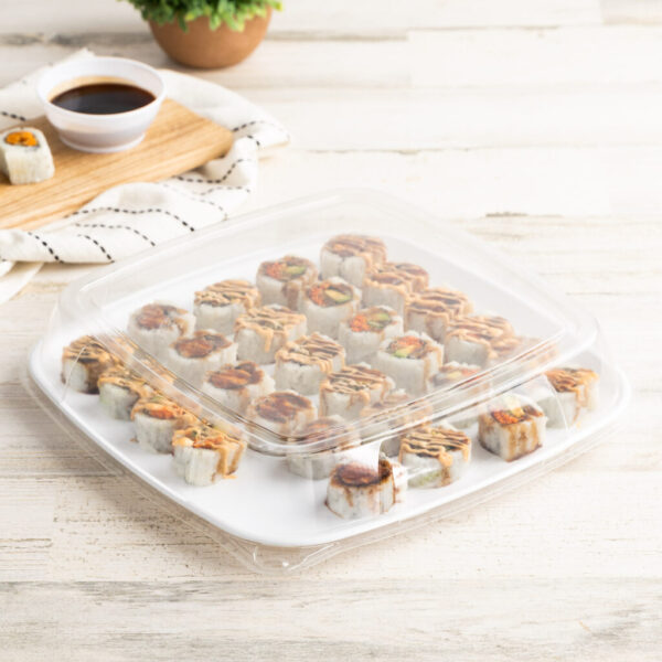 Alternative view of Organic Square Tray Lid 12"